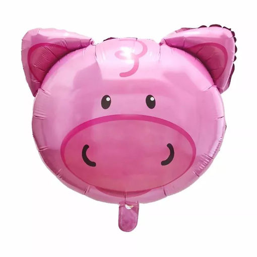 Picture of PIG HEAD SHAPE FOIL BALLOON - 44x46cm